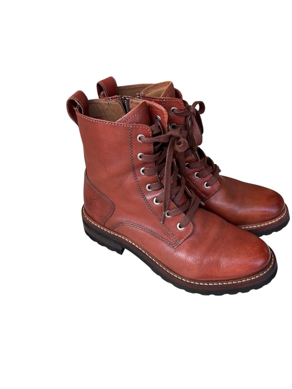 Frye Women’s Leather Lace-Up Boots – Size 7.5M